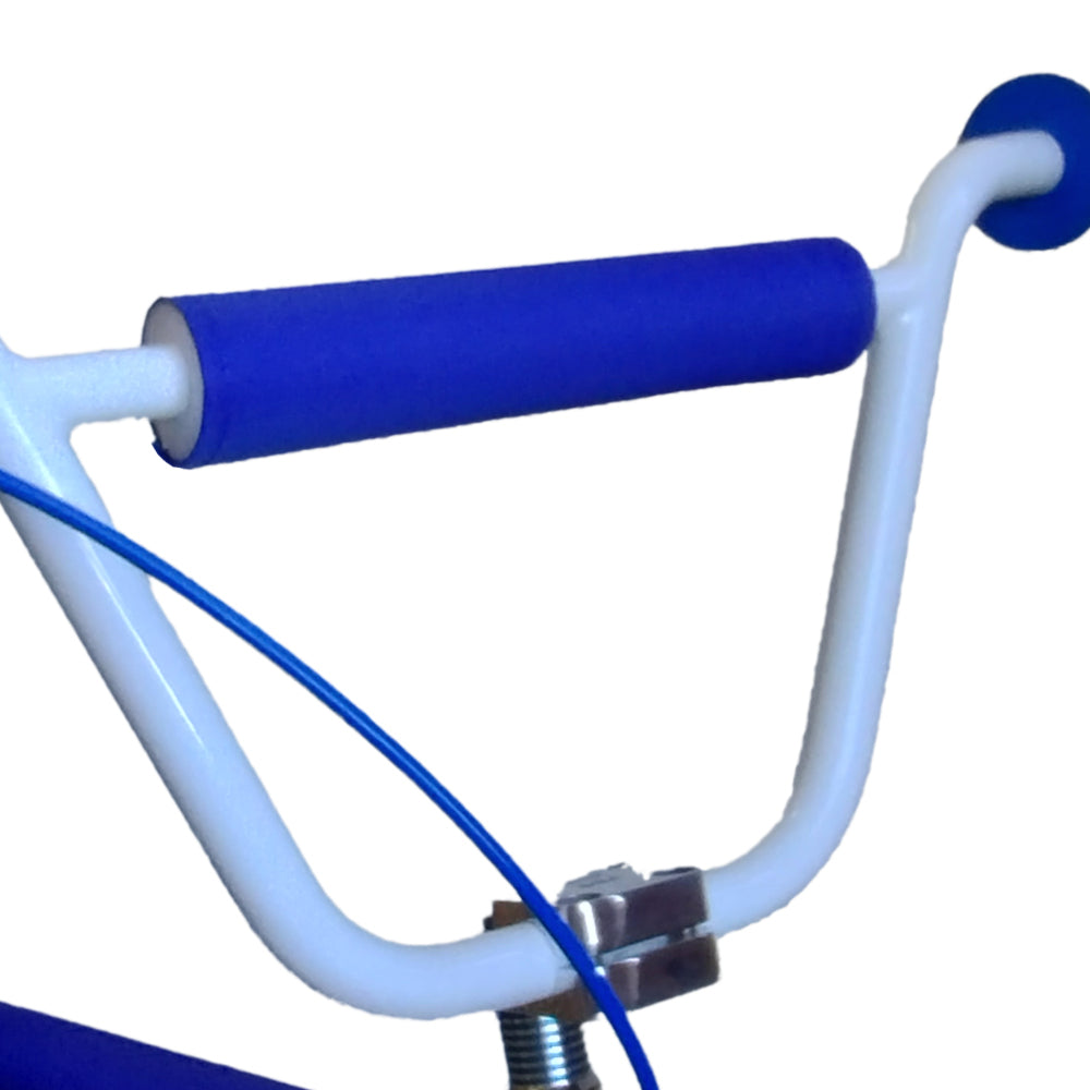 blue bmx handlebar pad on bike