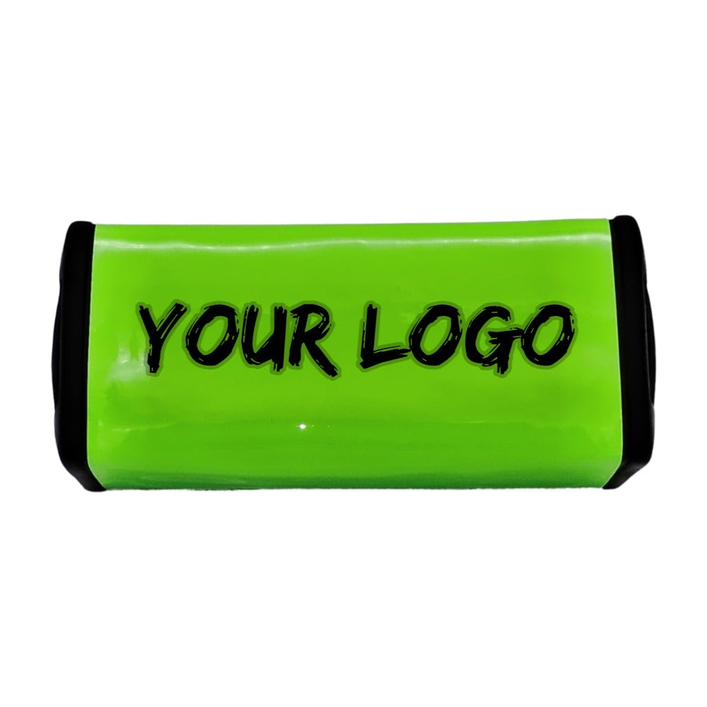 your logo on custom bulge fat bar pad green