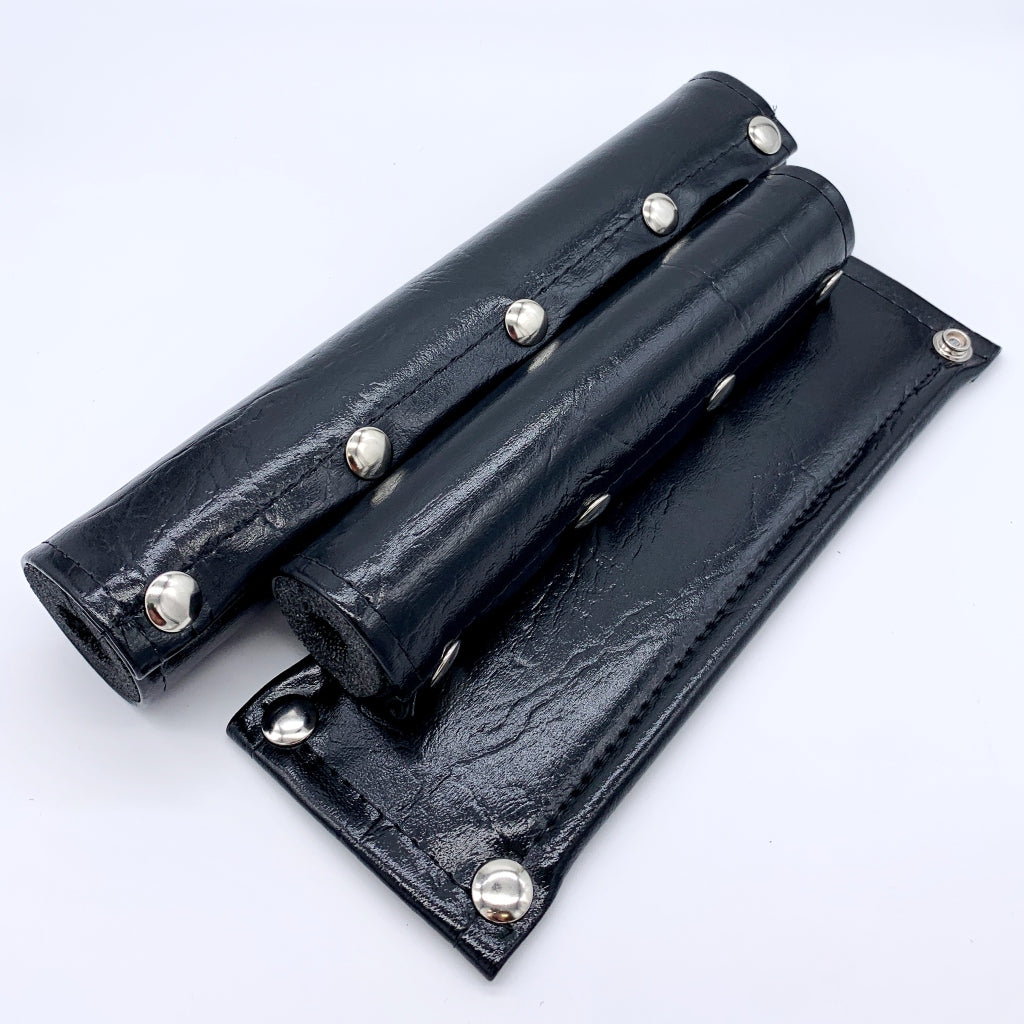 vinyl snap bmx pad set black